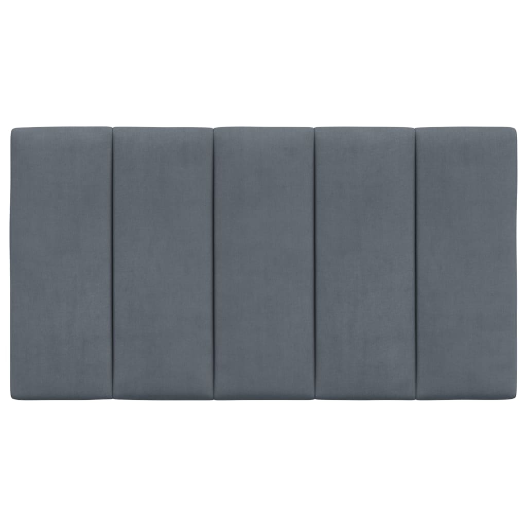 vidaXL Мека табла за легло, тъмносива, 80 см, кадифе
