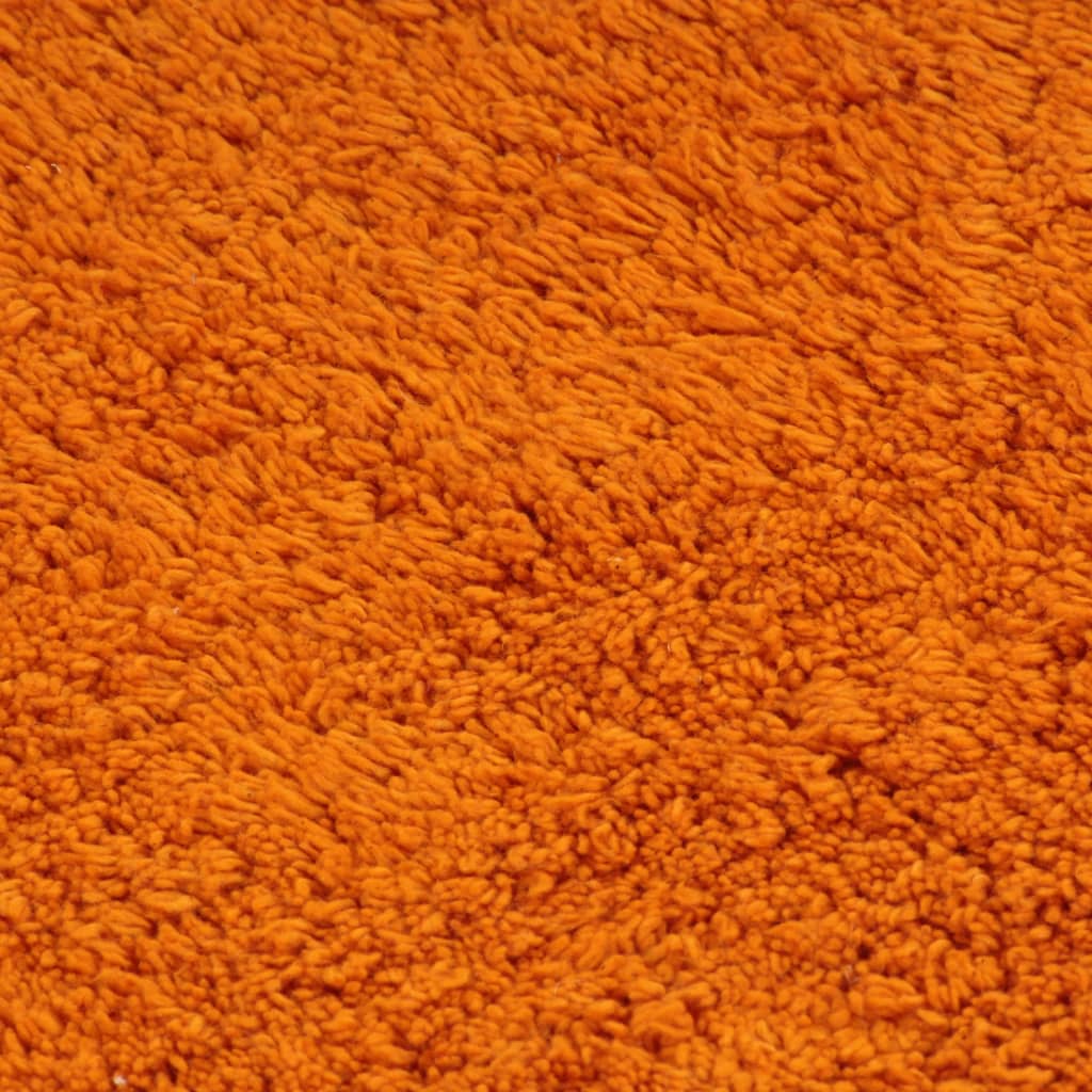 vidaXL Комплект постелки за баня, 3 бр, текстил, оранжеви