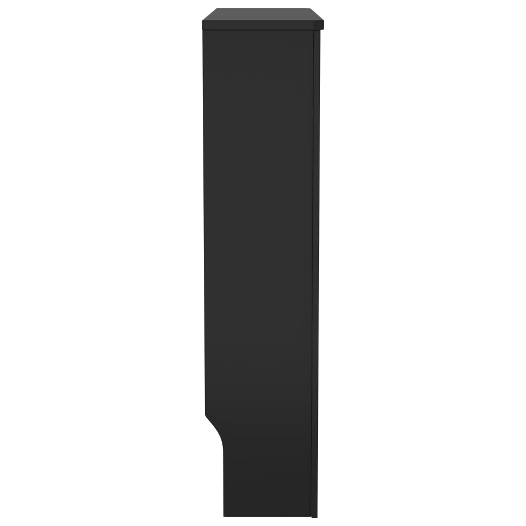 vidaXL МДФ параван за радиатор, черен, 78 см