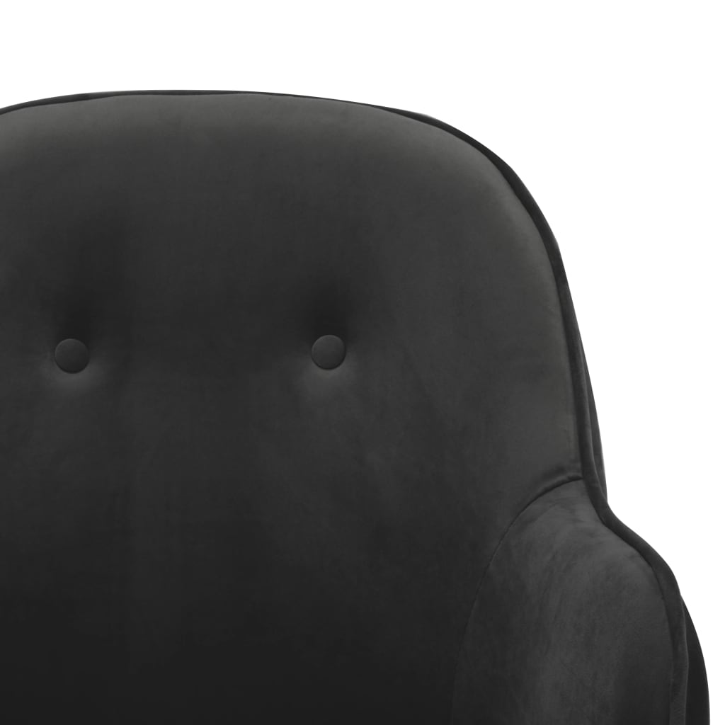 vidaXL Люлеещ стол, тъмносив, кадифе