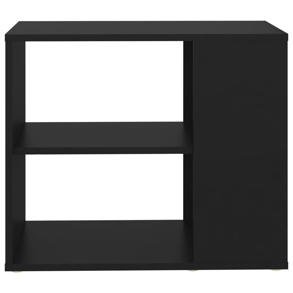 vidaXL Страничен шкаф, черен, 60x30x50 см, ПДЧ