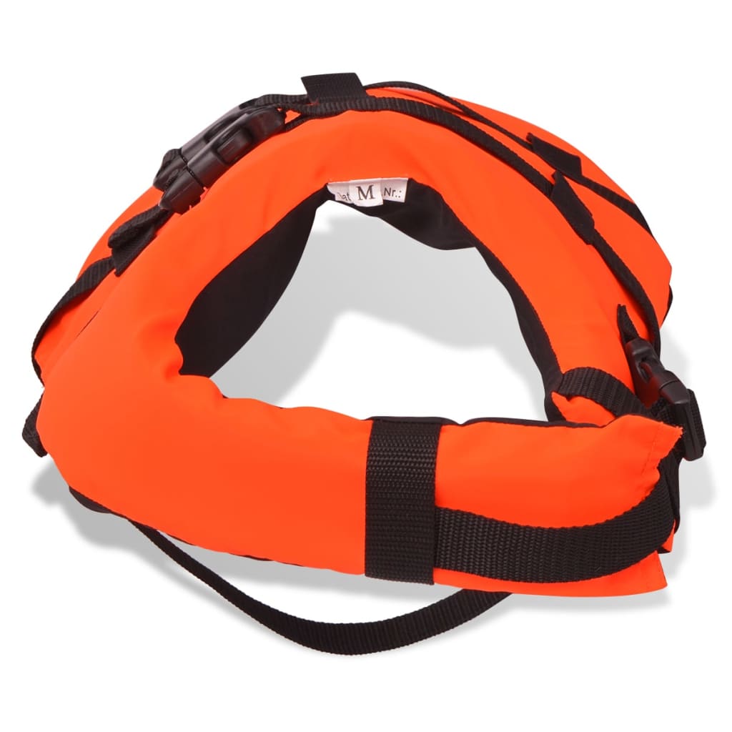 vidaXL Спасителна жилетка за кучета, размер S, оранжева