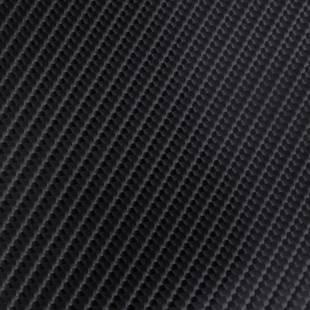 vidaXL Фолио за кола карбонови влакна 4D черно 152x200 см
