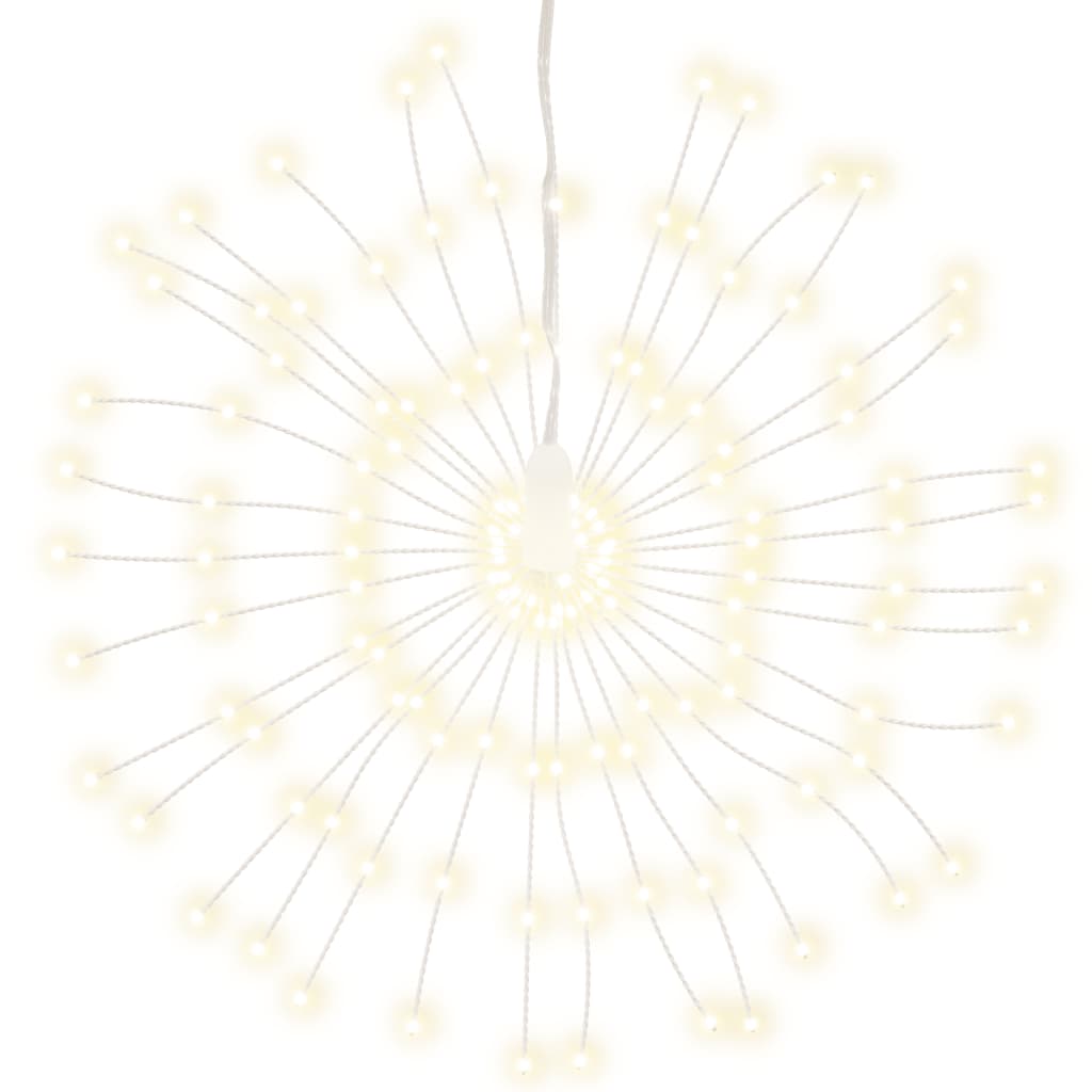 vidaXL Коледни звездни светлини 140 LED 2 бр топло бяло 17 см