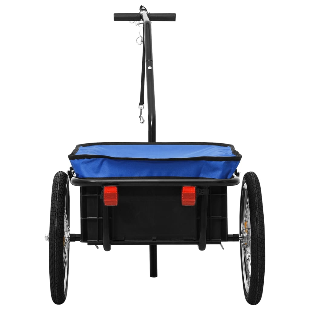 vidaXL Ремарке/вагон за колело, 155x60x83 см, стомана, синьо