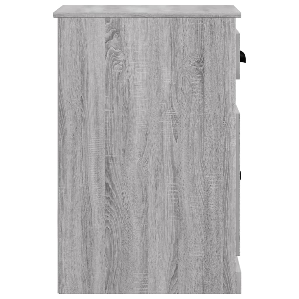 vidaXL Страничен шкаф с чекмедже сив сонома 40x50x75см инженерно дърво