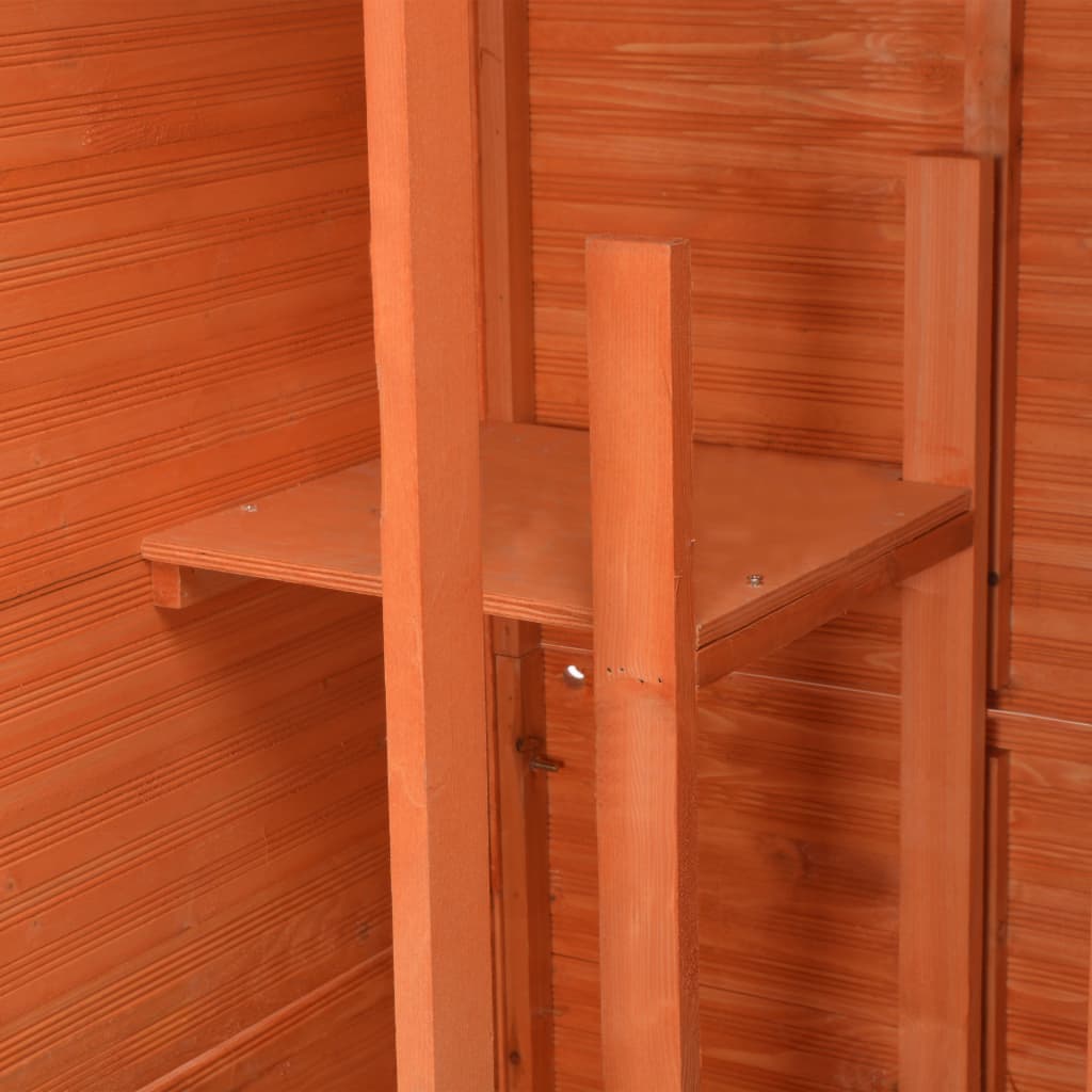 vidaXL Градински шкаф за съхранение, 71x60x213 см, дърво