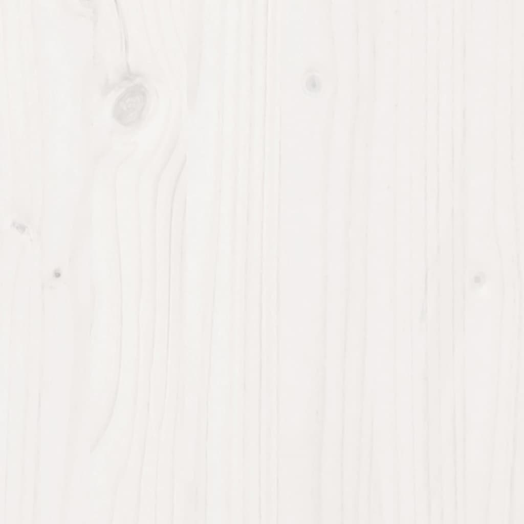 vidaXL Маса за разсаждане с рафт, бял, 108x35x75см, борово дърво масив