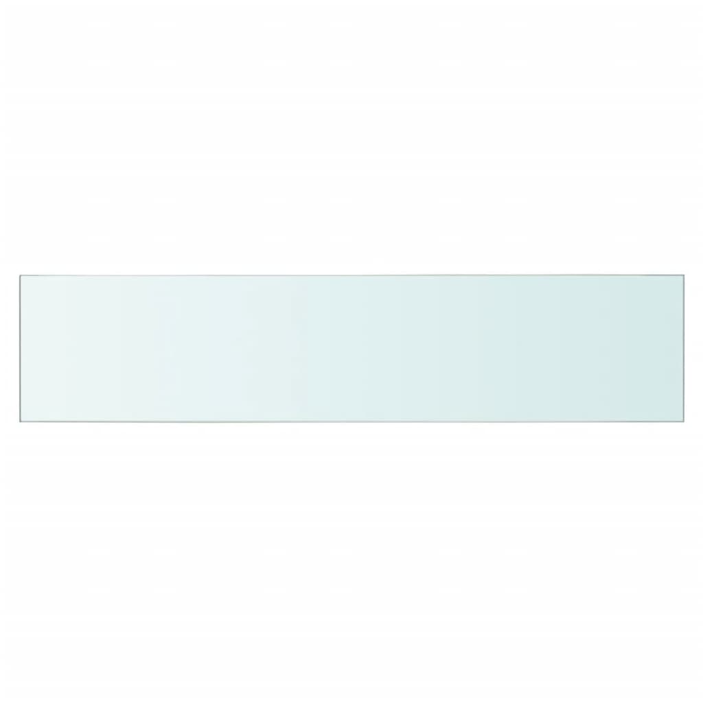 vidaXL Рафтове, 2 бр, панели прозрачно стъкло, 60x12 см