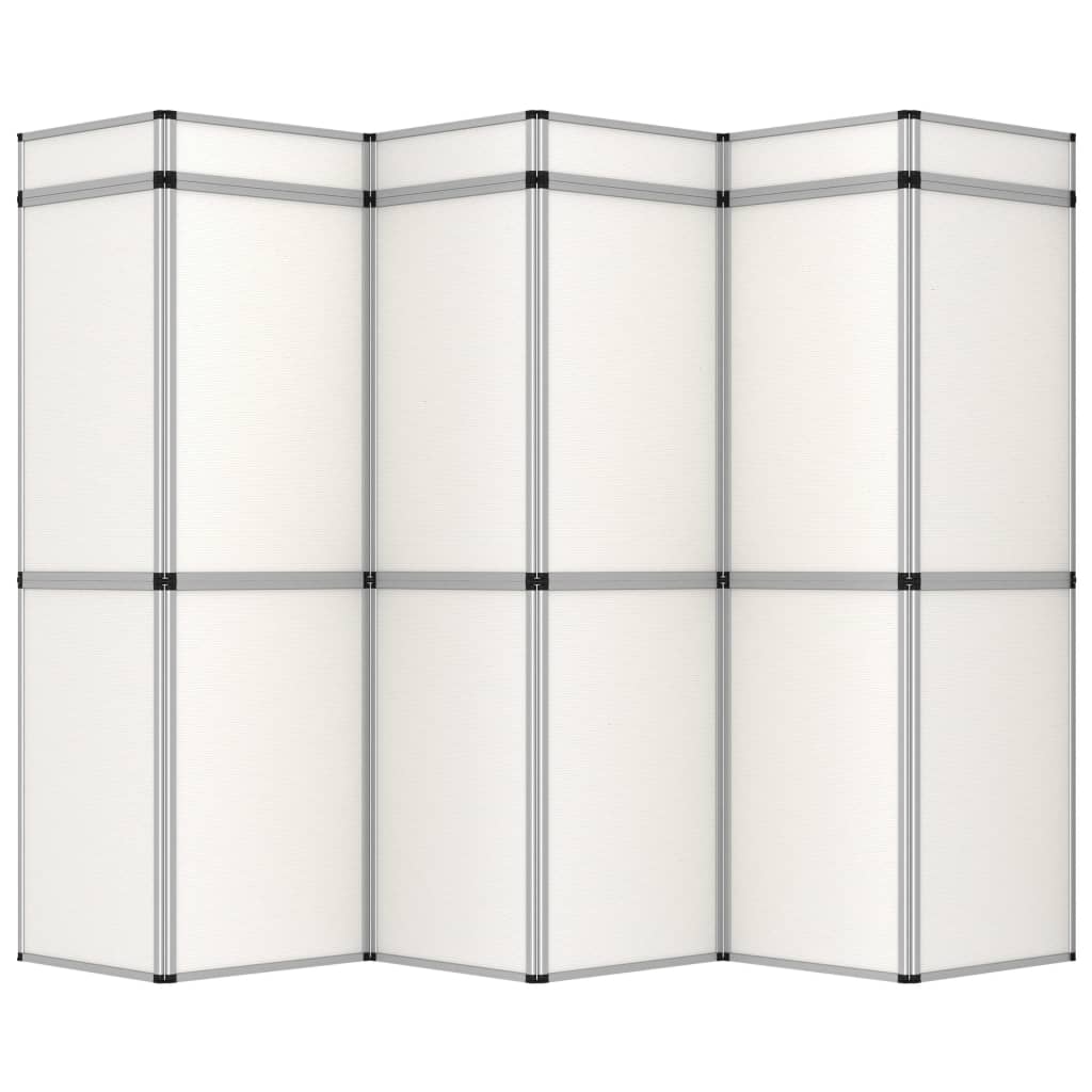 vidaXL Сгъваема експо стена, 18 панела, 362x200 см, бяла