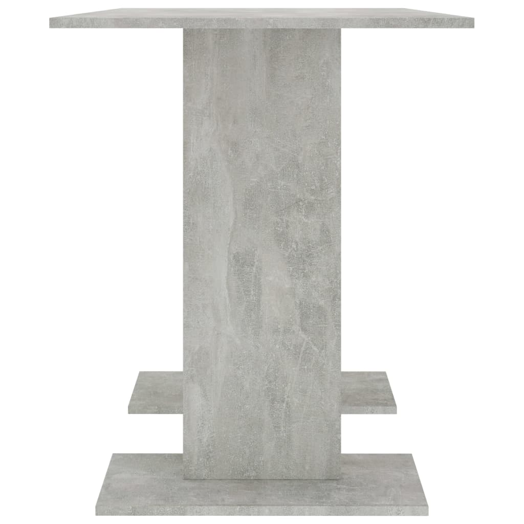 vidaXL Трапезна маса, бетонно сиво, 110x60x75 см, ПДЧ