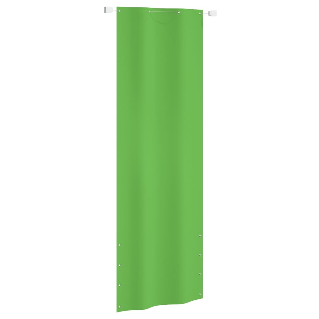 vidaXL Балконски параван, светлозелен, 80x240 см, оксфорд плат