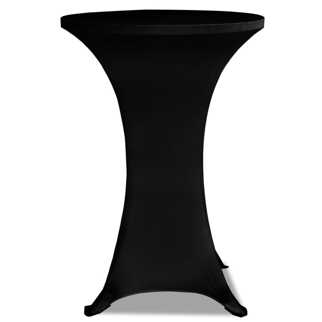 Еластични покривки за бар маси, диаметър 60 см, черни – 2 броя