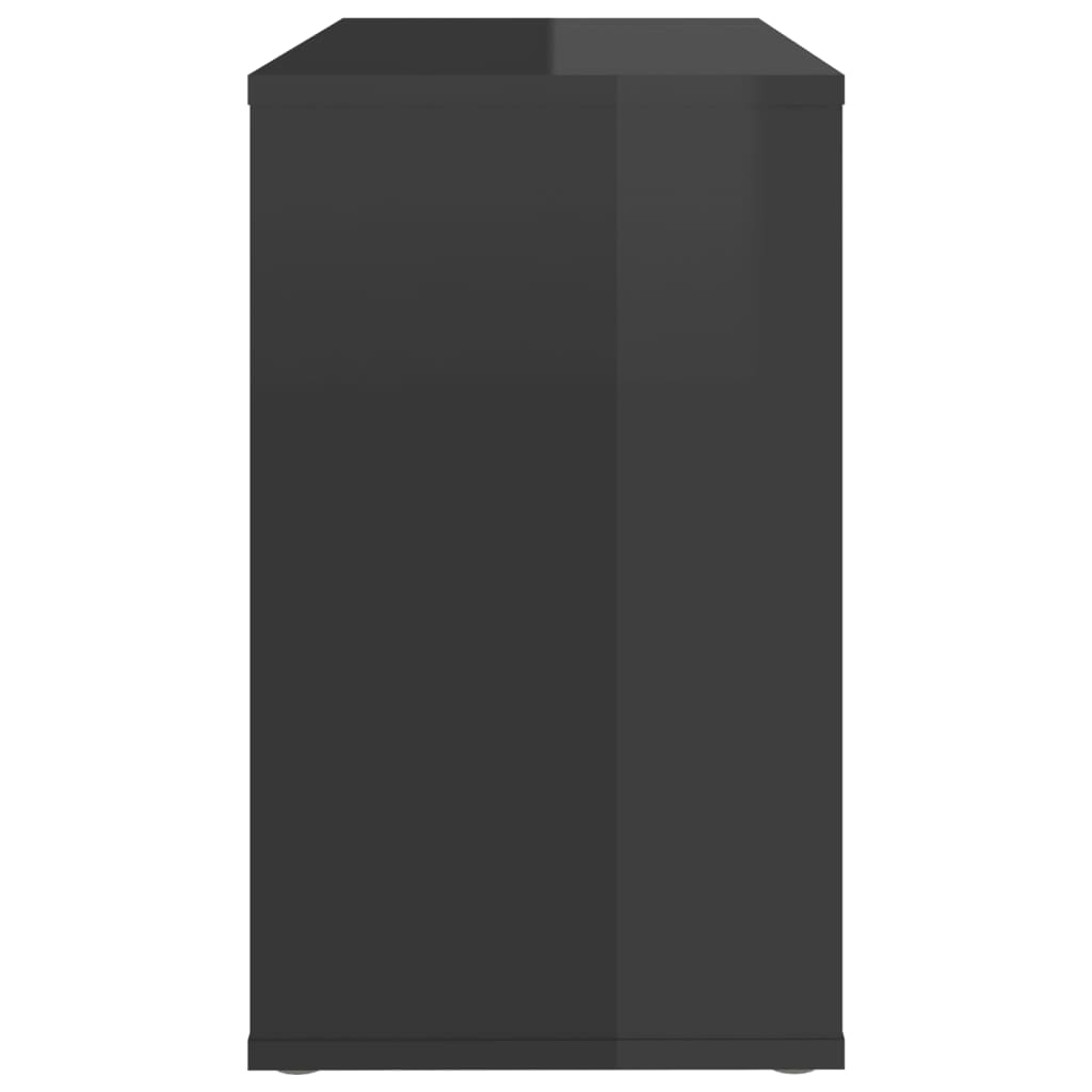 vidaXL Страничен шкаф, сив гланц, 60x30x50 см, ПДЧ