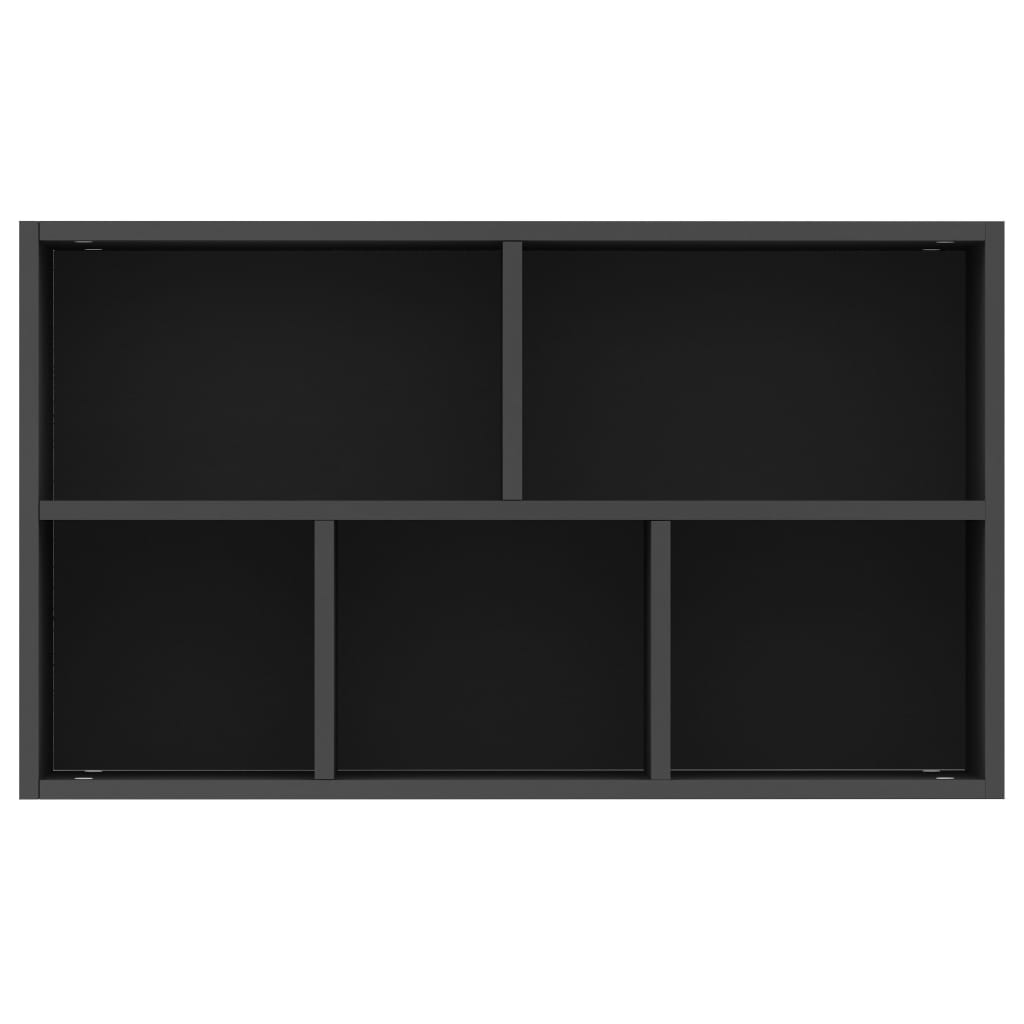 vidaXL Библиотека/бюфет, черна, 50x25x80 см, ПДЧ