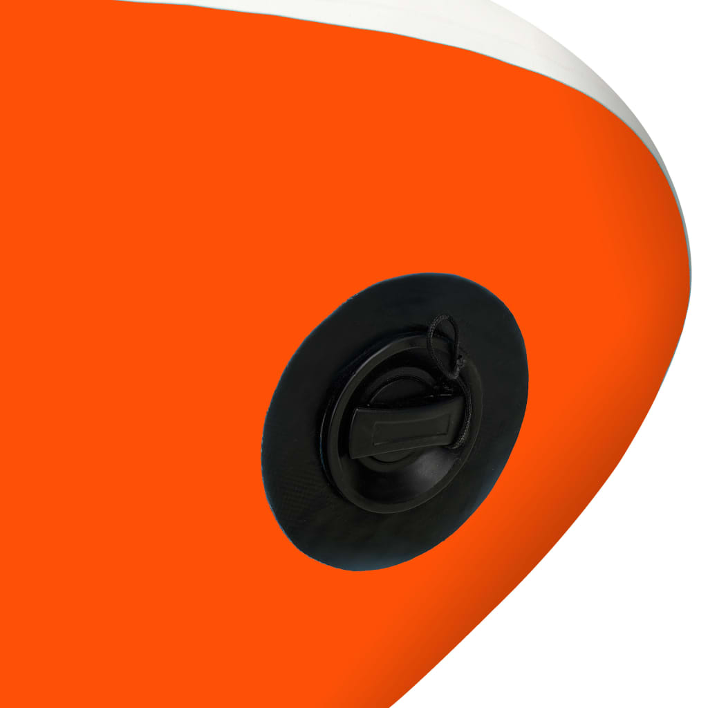 vidaXL Комплект надуваем стендъп падълборд, 366x76x15 см, оранжев