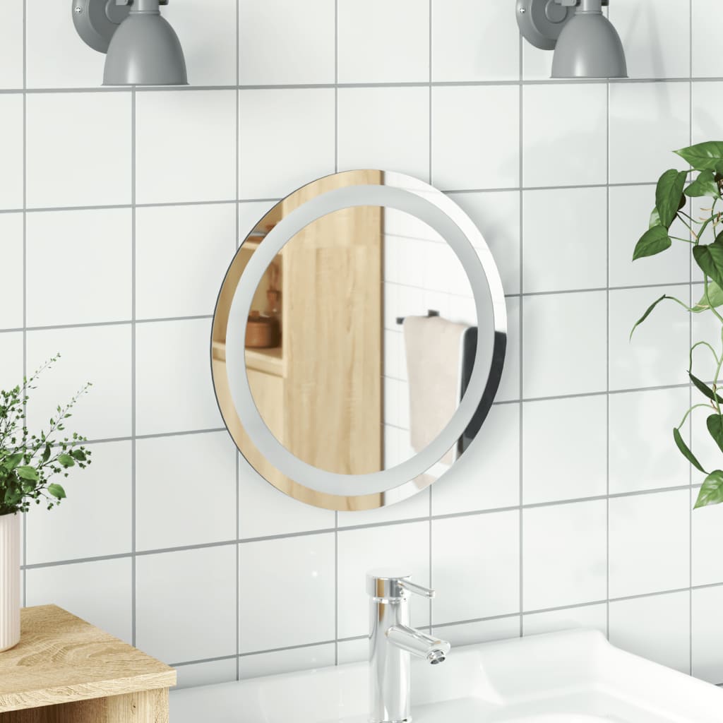 vidaXL LED огледало за баня 40 см кръгло