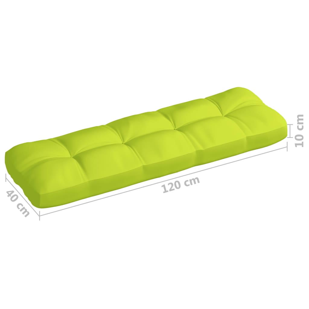 vidaXL Палетни възглавници за диван, 7 бр, яркозелени
