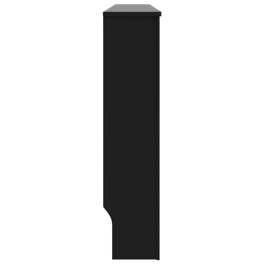 vidaXL Параван за радиатор, черен, 172x19x81,5 см, МДФ