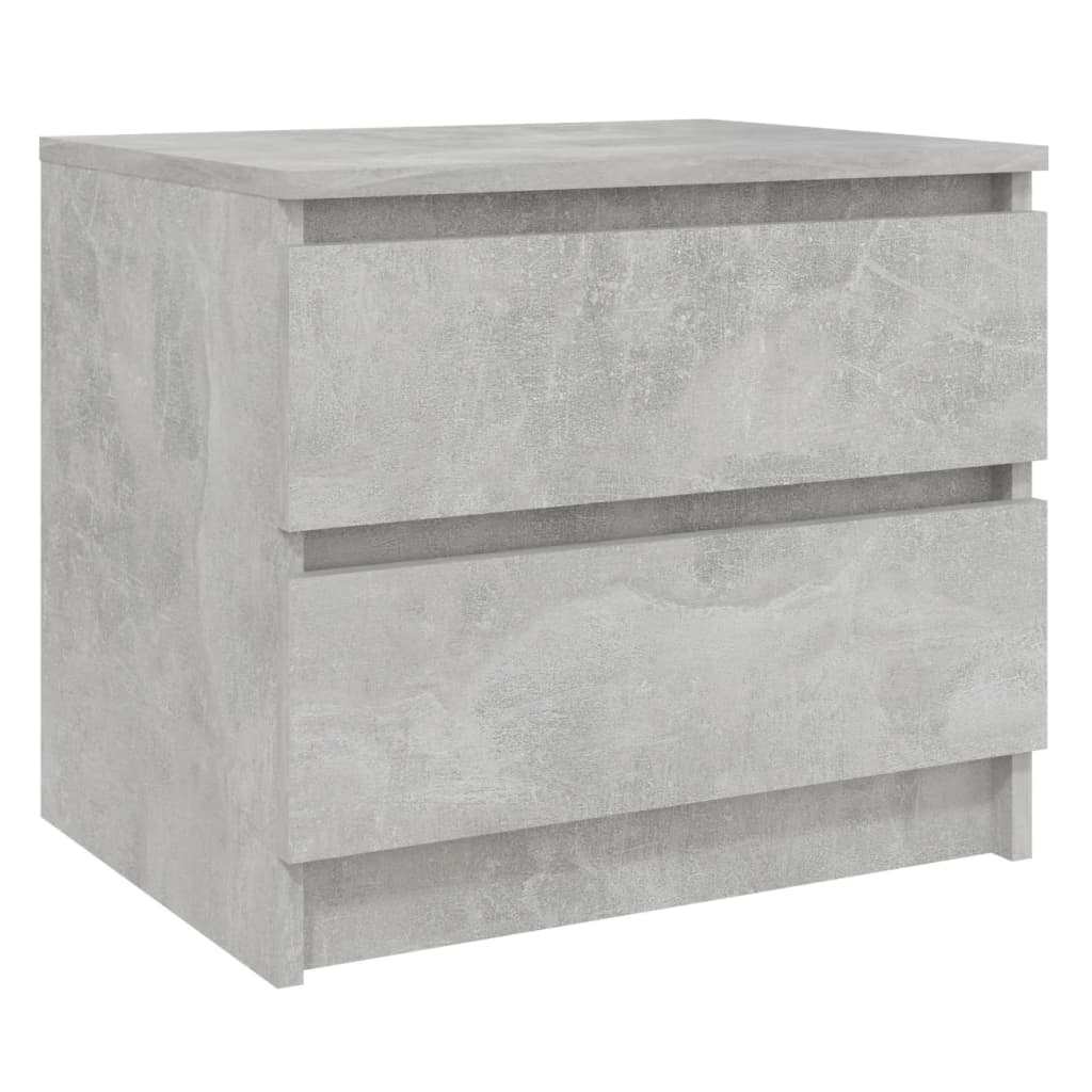 vidaXL Нощни шкафчета, 2 бр, бетонно сиви, 50x39x43,5 см, ПДЧ