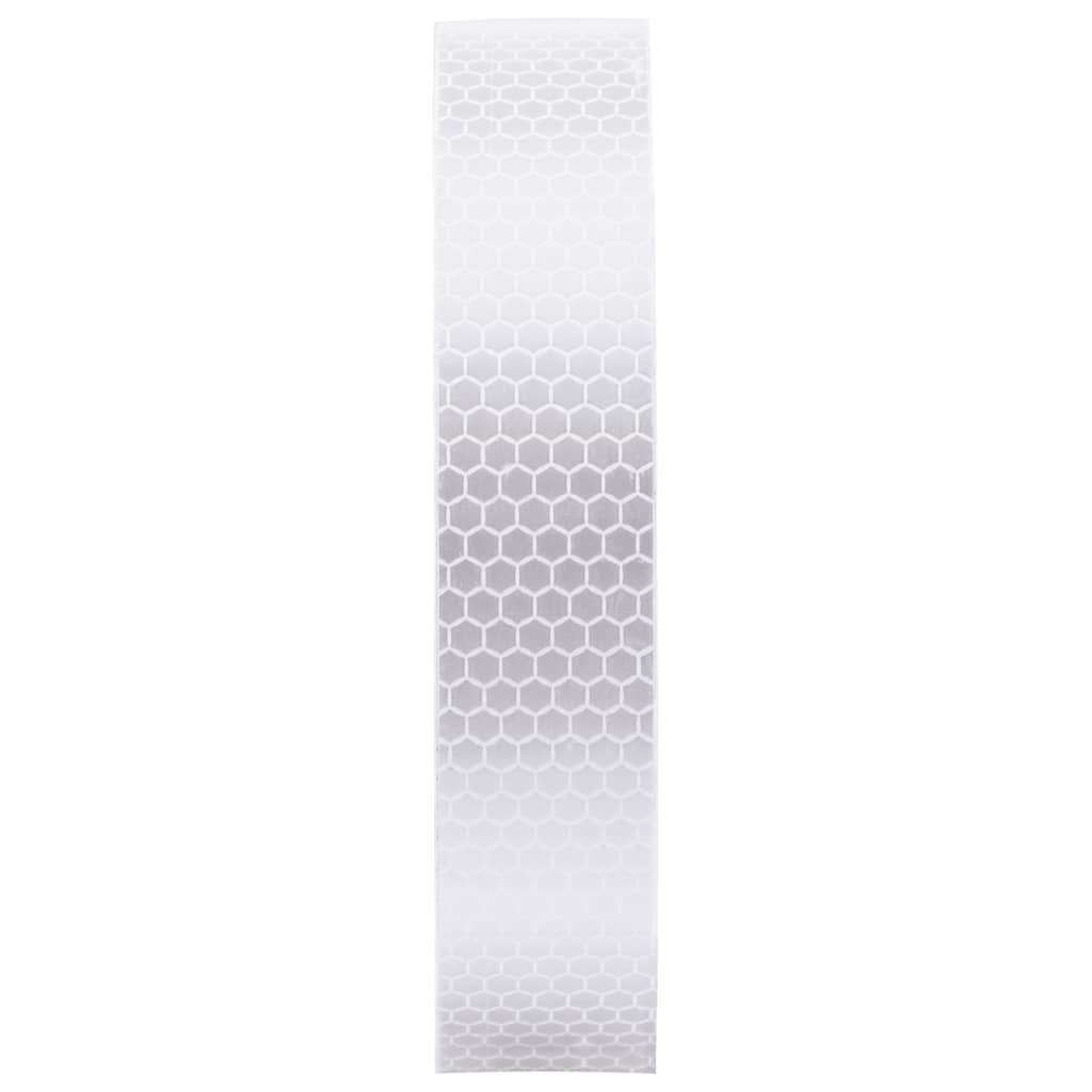 vidaXL Светлоотразителна лента бяла 2,5 см x 20 м PVC