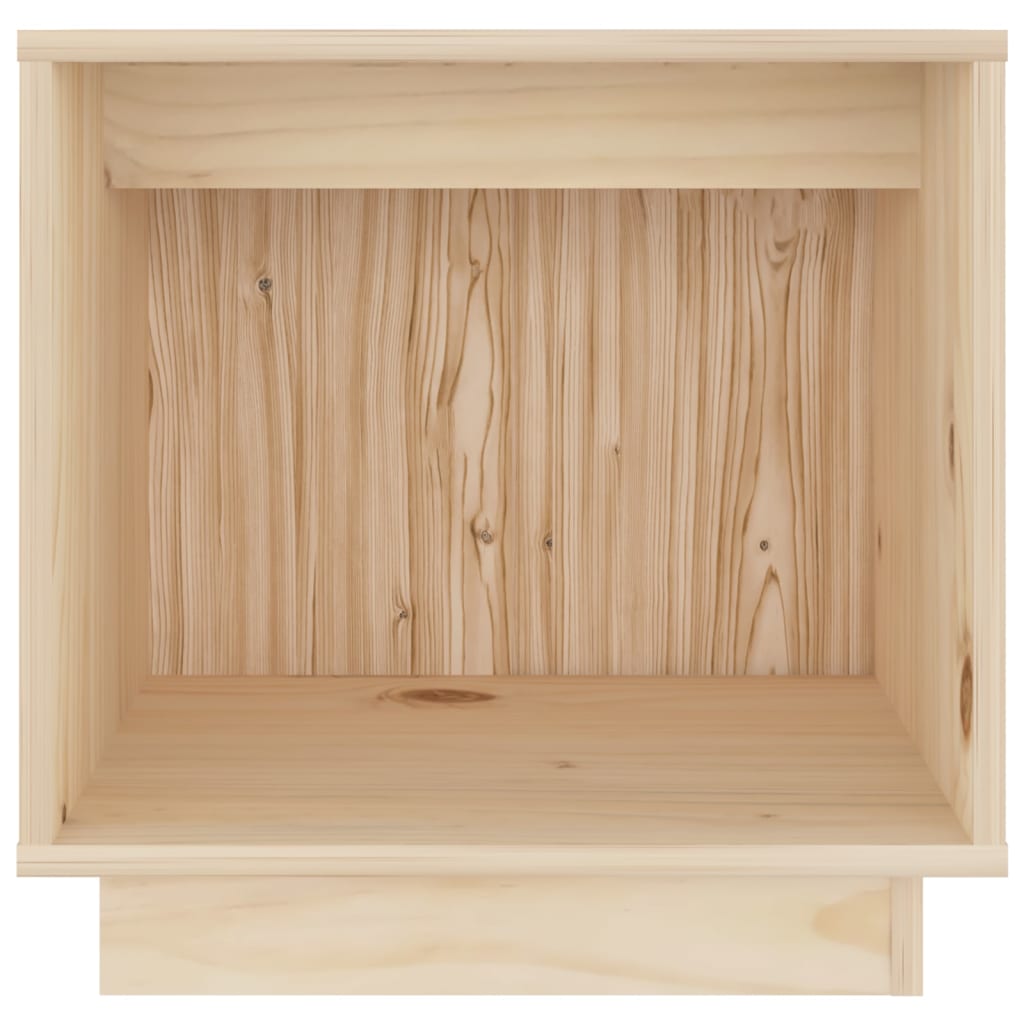 vidaXL Нощно шкафче, 40x30x40 см, борово дърво масив