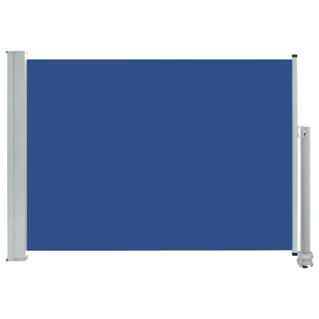 vidaXL Прибираща се дворна странична тента, 80x300 см, синя
