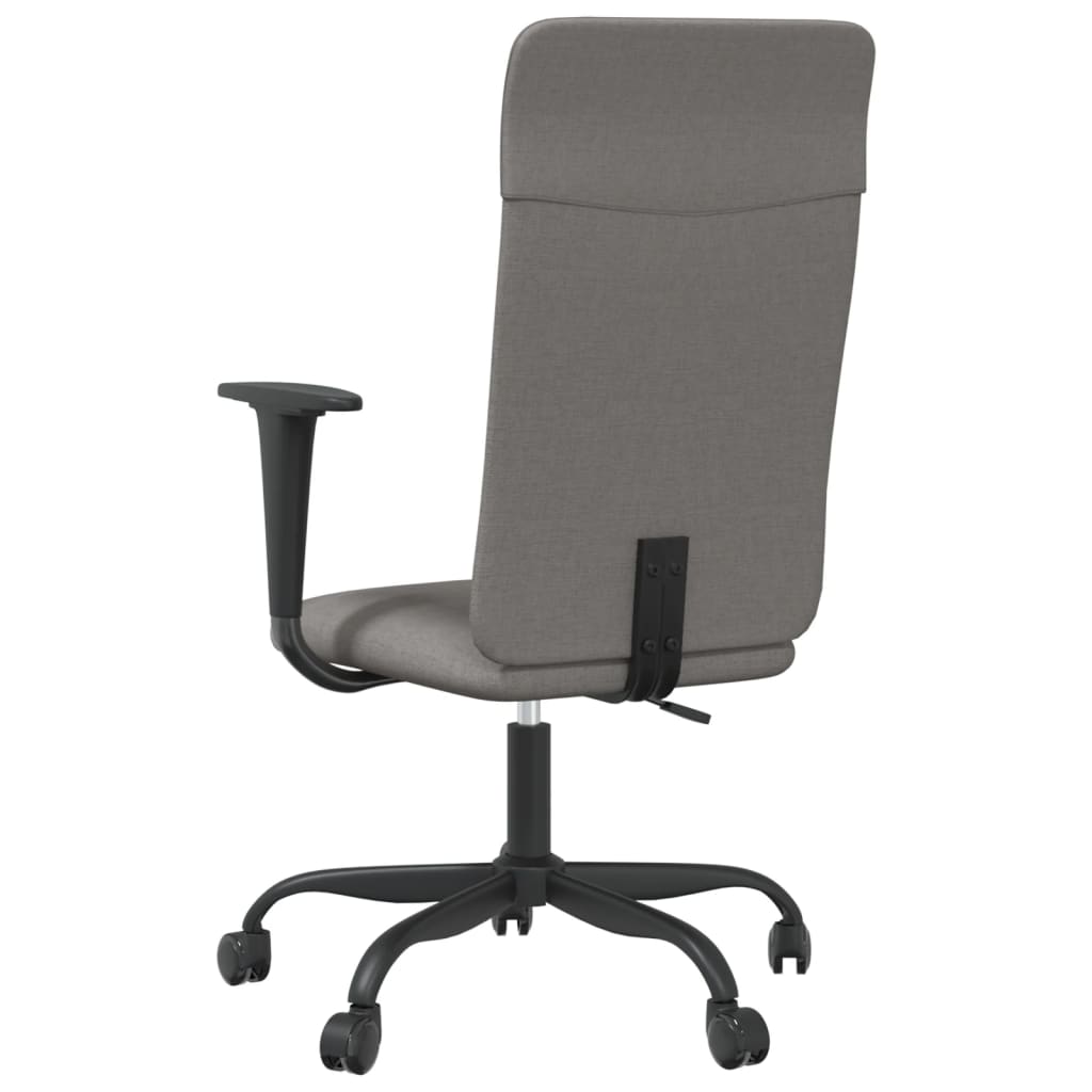 vidaXL Офис стол с регулируема височина, тъмносив, текстил