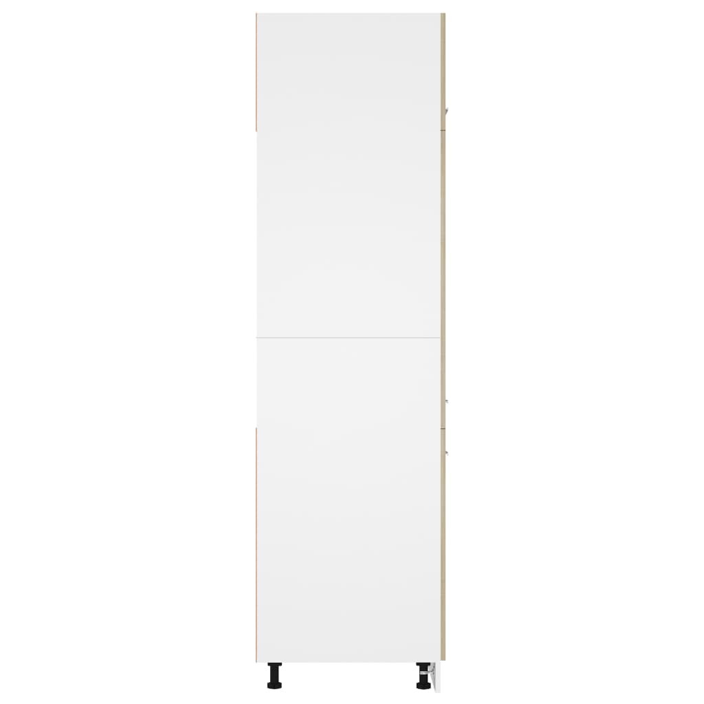 vidaXL Шкаф за хладилник, дъб сонома, 60x57x207 см, ПДЧ