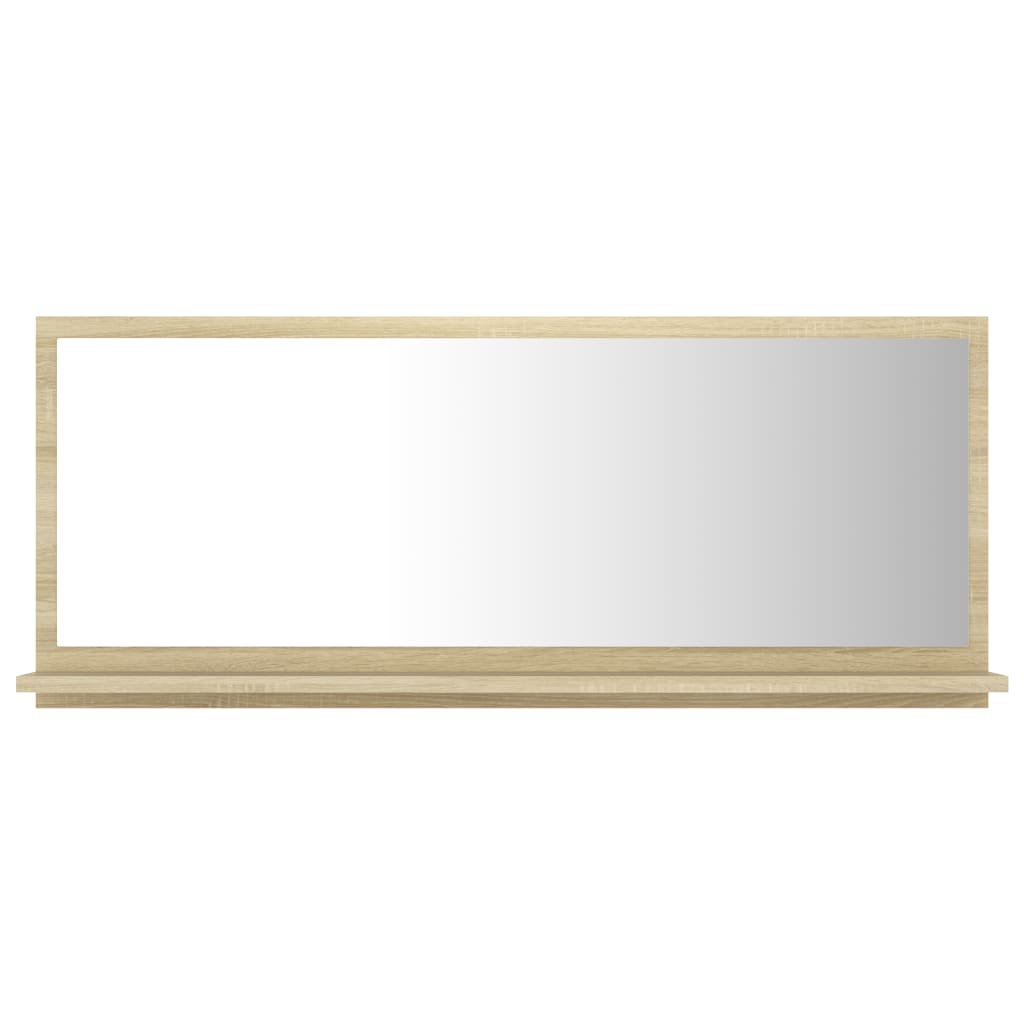 vidaXL Огледало за баня, дъб сонома, 90x10,5x37 см, ПДЧ