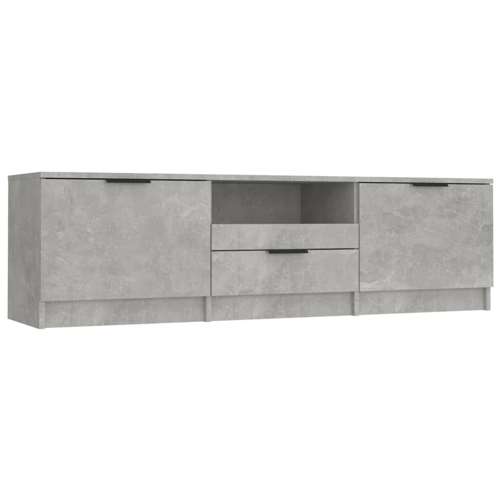 vidaXL ТВ шкаф, бетонно сив, 140x35x40 см, инженерно дърво