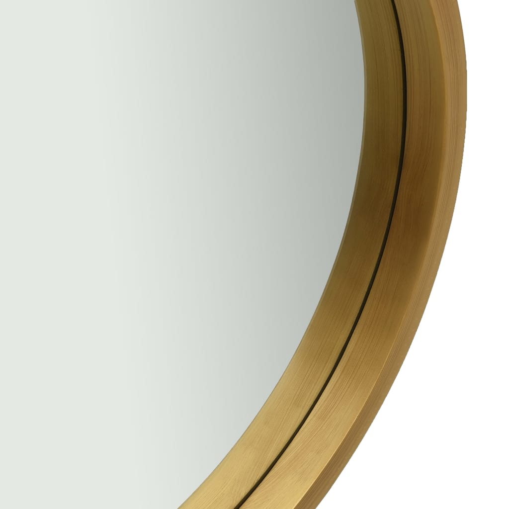vidaXL Стенно огледало с каишка, 50 см, златисто