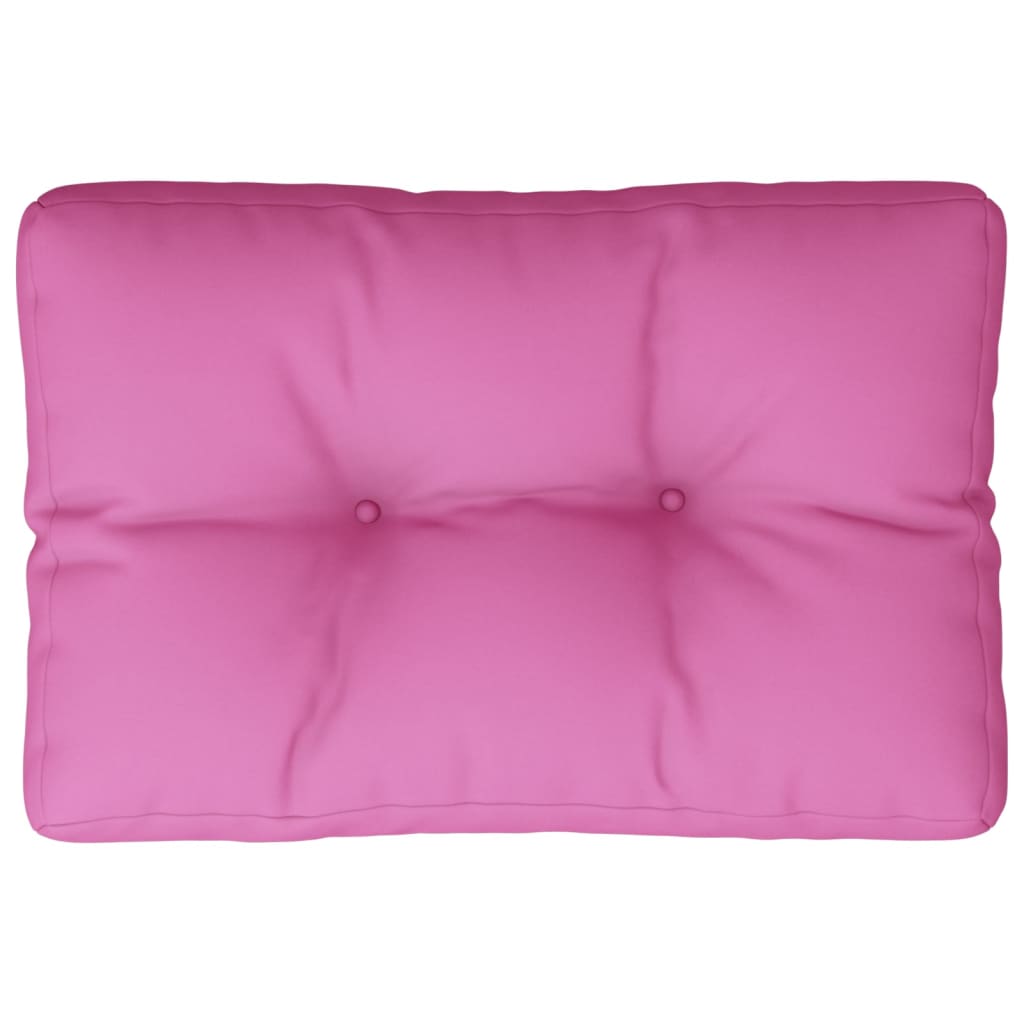 vidaXL Палетна възглавница, розова, 50x40x12 см, текстил