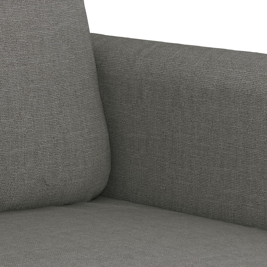 vidaXL 3-местен диван, Тъмносив, 180 см, плат