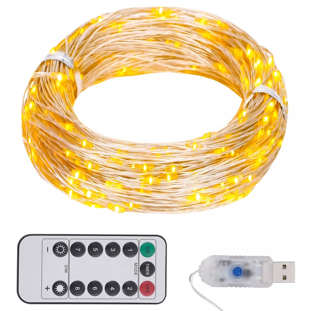 vidaXL LED стринг със 150 LED топло бяло 15 м