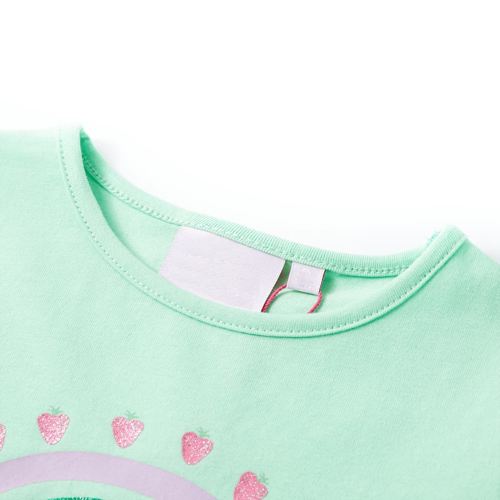 Детска тениска, яркозелена, 92