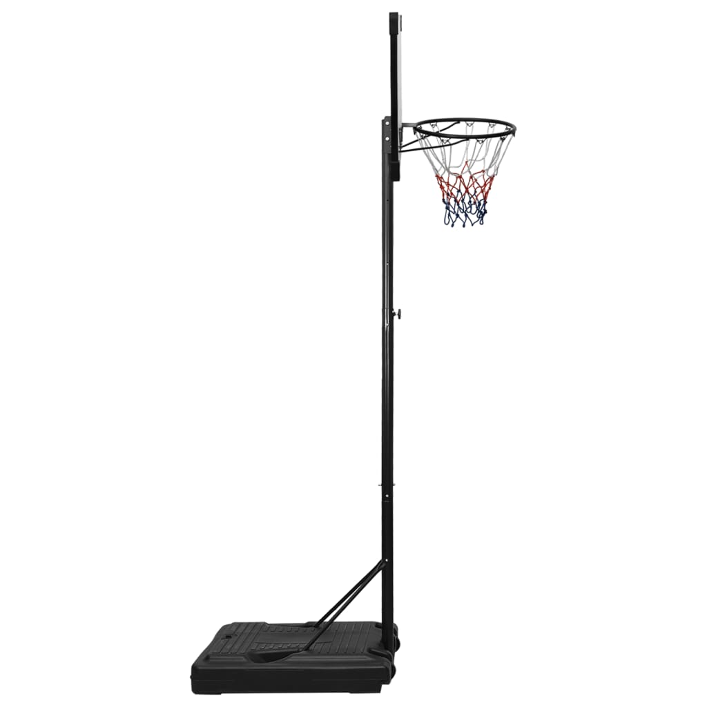 vidaXL Баскетболна стойка, прозрачна, 235-305 см, поликарбонат