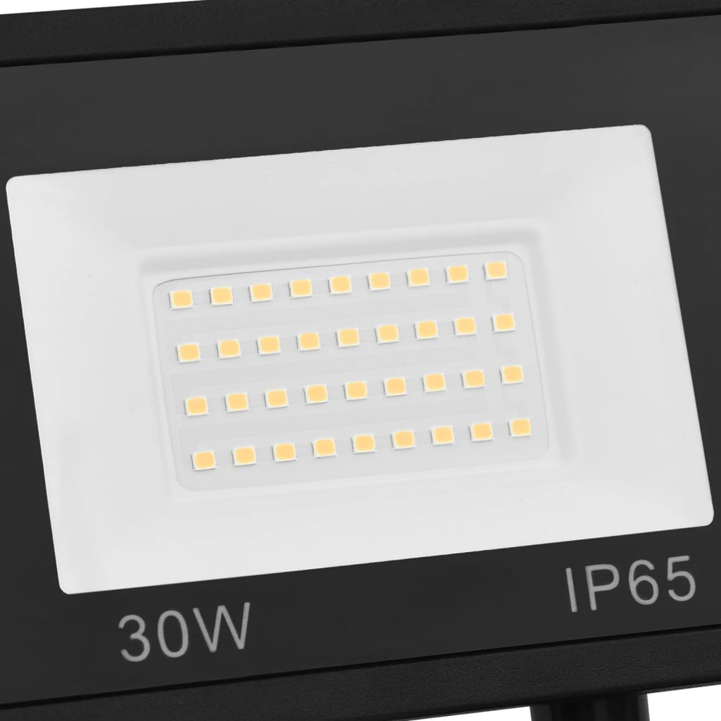 vidaXL LED прожектор със сензор, 30 W, студено бяло