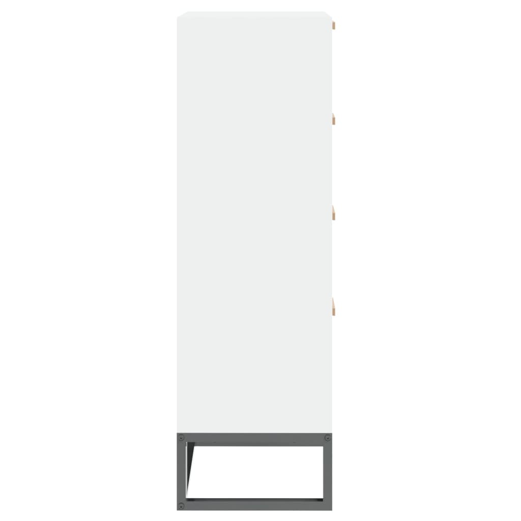 vidaXL Висок шкаф, бял, 40x30x95 см, инженерно дърво