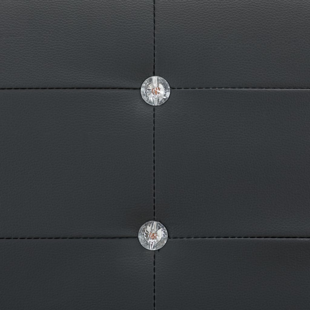 vidaXL Легло с матрак, черно, изкуствена кожа, 120x200 cм