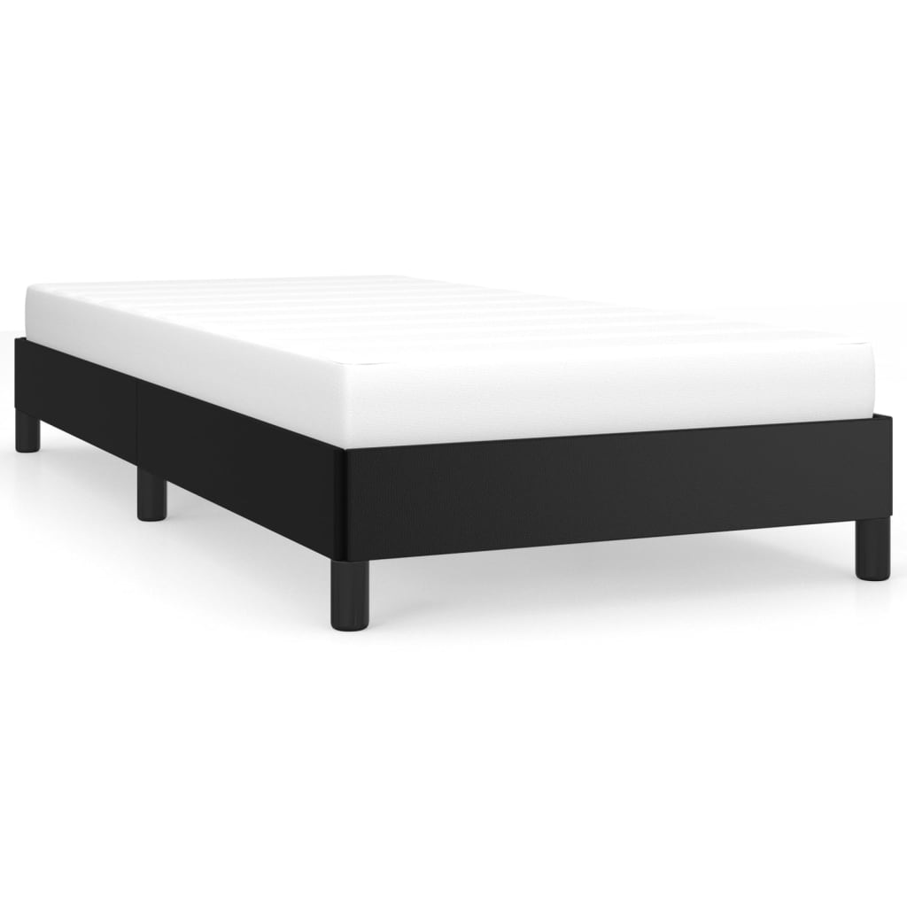 vidaXL Рамка за легло, черна, 80x200 см, изкуствена кожа