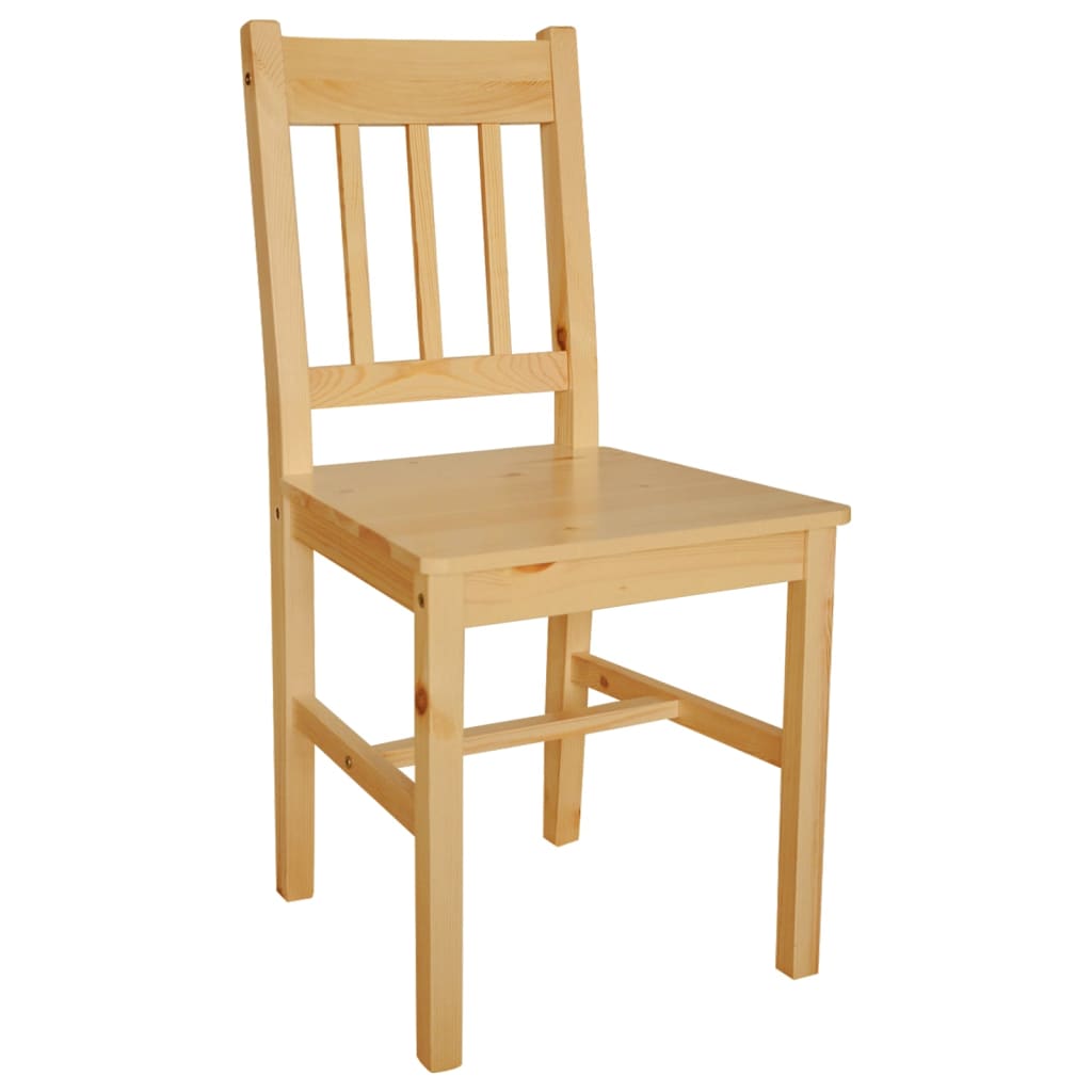 vidaXL Трапезни столове, 2 бр, борова дървесина