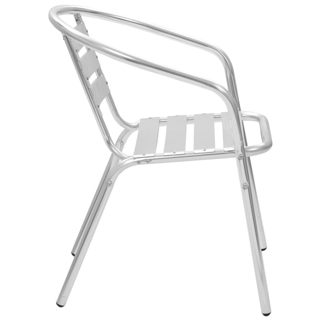 vidaXL Стифиращи градински столове, 4 бр, алуминиеви