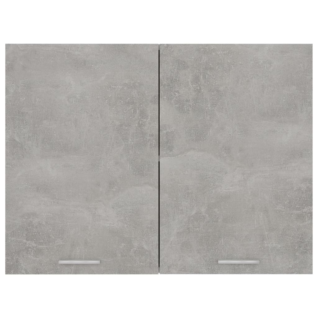 vidaXL Висящ шкаф, бетонно сив, 80x31x60 см, ПДЧ