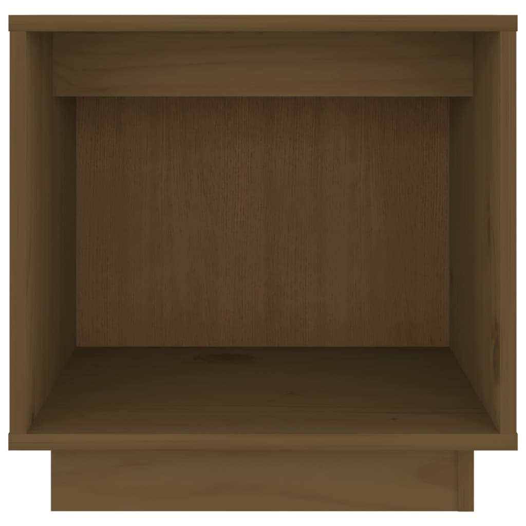vidaXL Нощно шкафче, меденокафяво, 40x30x40 см, борово дърво масив
