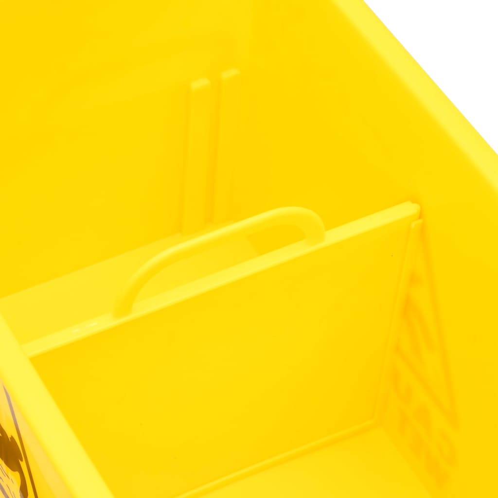vidaXL Кофа за моп с изцеждаща машина колелца жълта 20 л полипропилен