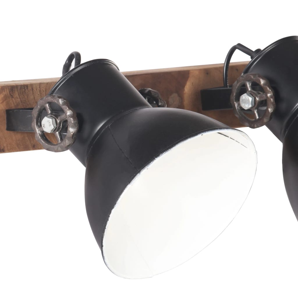vidaXL Индустриална стенна лампа черна 90x25 см E27