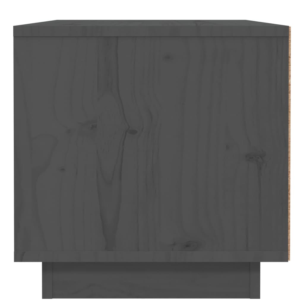 vidaXL Нощни шкафчета, 2 бр, сиви, 40x34x35 см, борово дърво масив