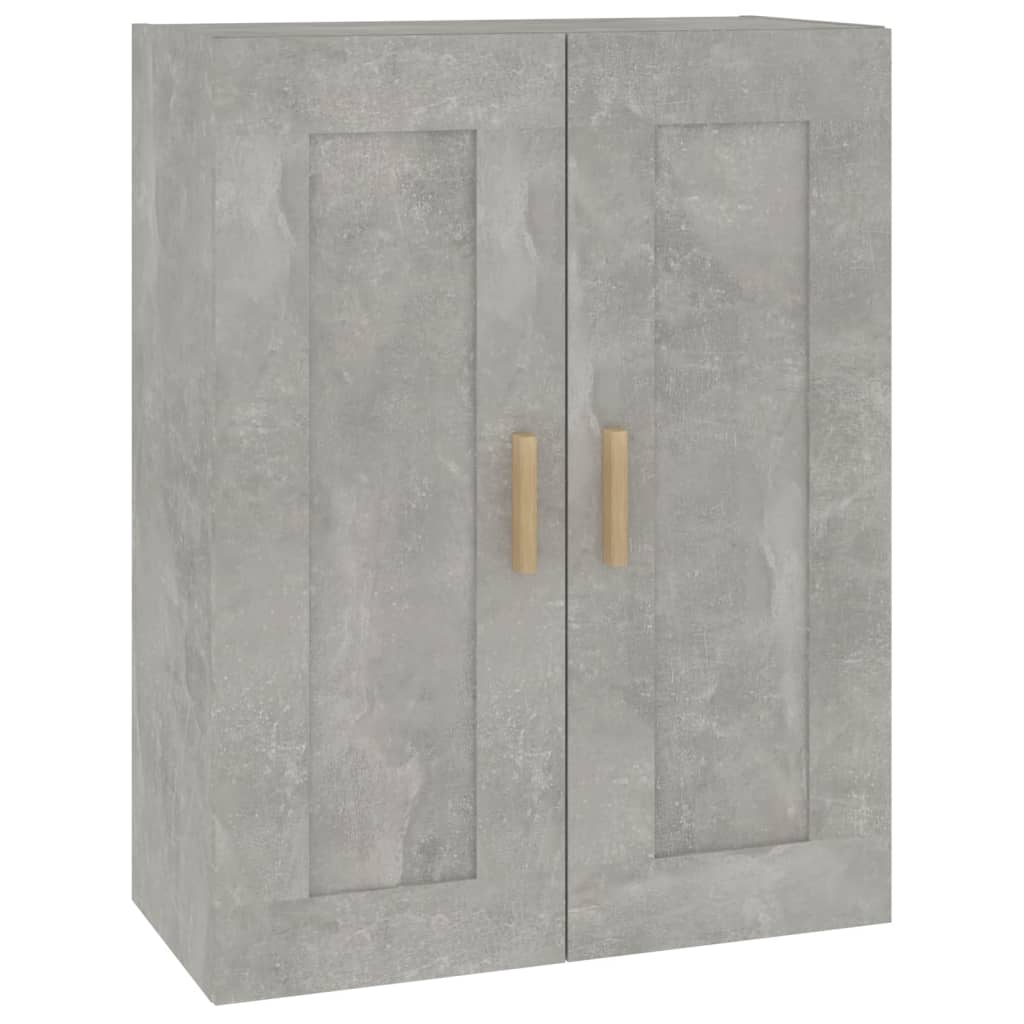 vidaXL Стенен шкаф, бетонно сив, 69,5x32,5x90 см, инженерно дърво