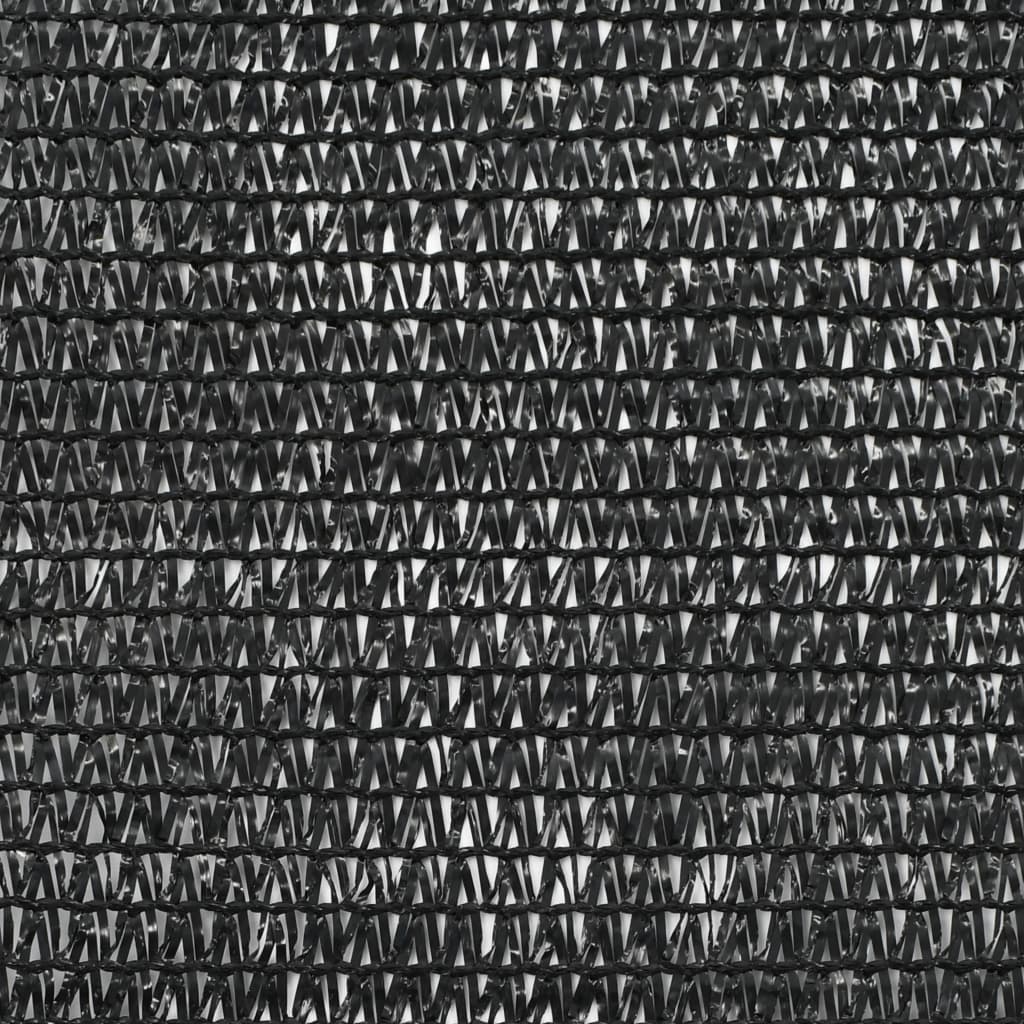 vidaXL Тенис екран, HDPE, 1,8x50 м, черен